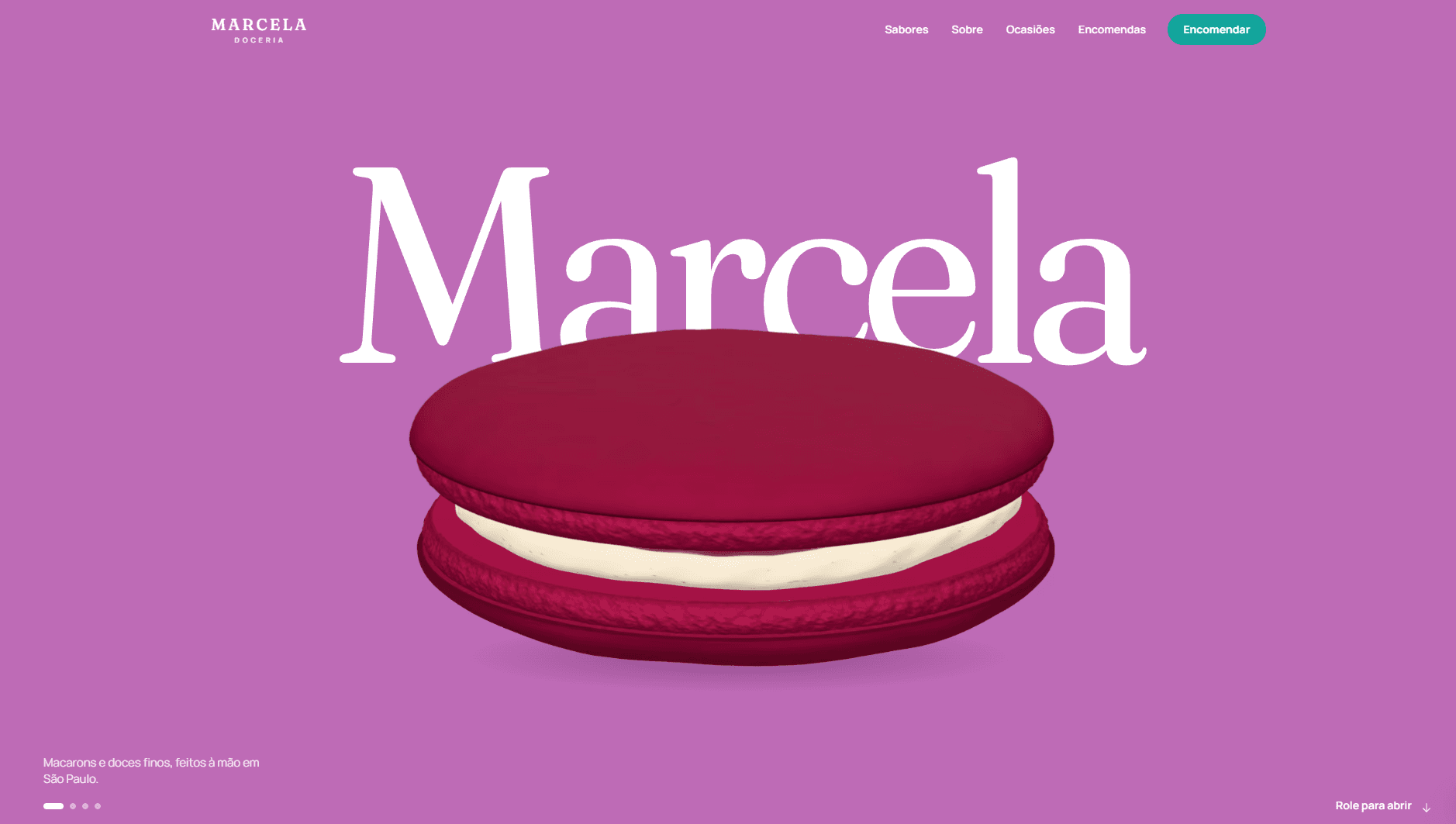 Prévia do site Marcela Doceria